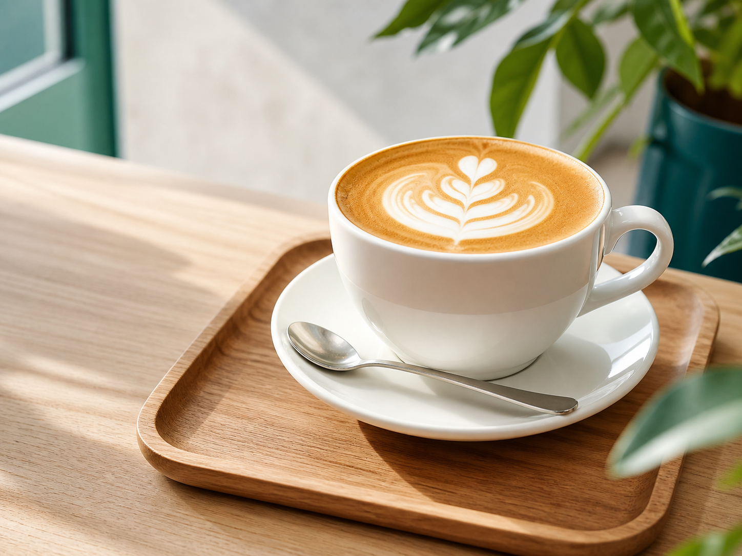 Latte coffee cup in a GoMetap Wallet card